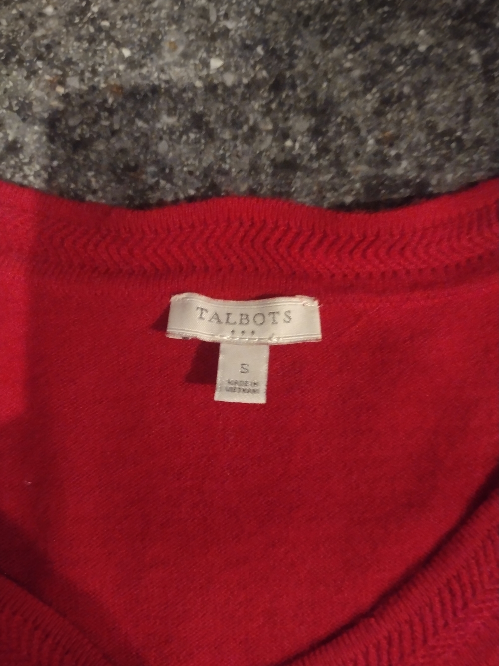 Talbots Women's Red V-Neck Sweater